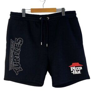 Primark X Pizza Hut Teenage Mutant Ninja Turtles Men's Black Sweat Shorts US 3XL
